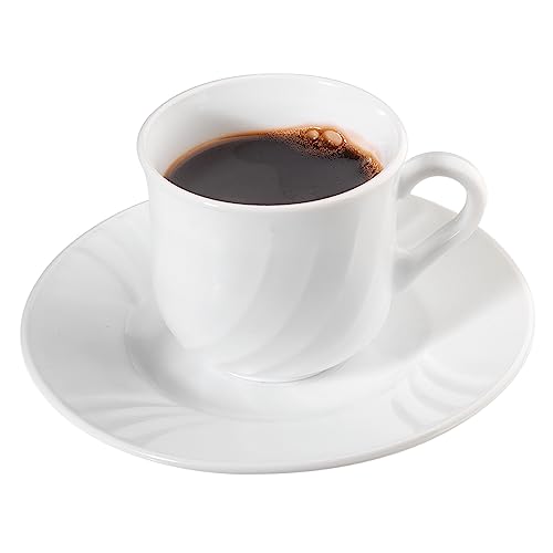 Kaffee Tasse Lebensmittel-Attrappe 7,5 x 8 cm Fake Kaffee Deko Kaffeetasse mit Gelfüllung naturgetreuer Kaffee von Deco Woerner