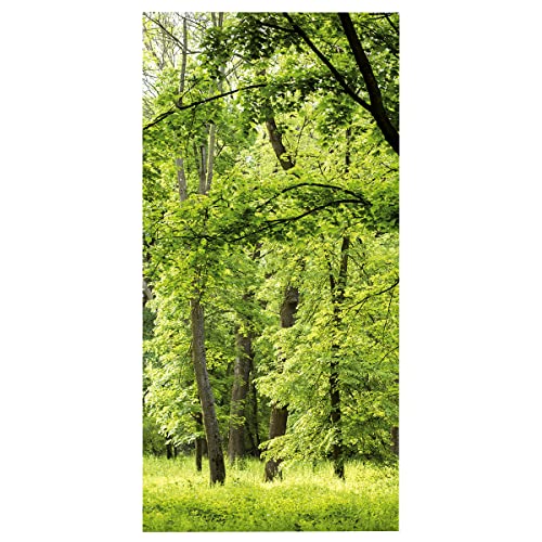 Textilbanner Dekobanner Stoffbanner Stoffposter Frühlingswald grün 1 x 2 m von Deco Woerner