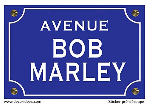 Deco-idees Aufkleber Straßenschild, Bob Marley – Aufkleber von hoher Qualität von Deco-idees