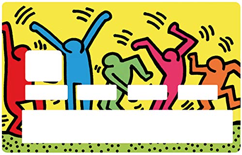 Tribute to Keith Haring - Kreditkarten Aufkleber – Passgenaue Aufkleber – Differenzieren und dekorieren Sie Ihre Bankkarte nach Ihren Wünschen !! von DECO-IDEES