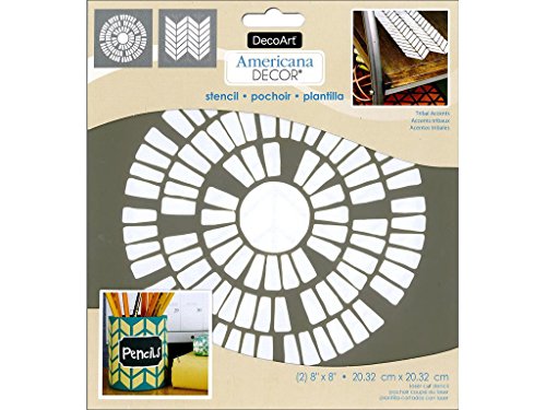 Deco Art Tribal Accents Stencil Decoart Americana Schablone 8x8 TribalAccent, Plastik, Keine, Extra Large, One Size Deco Art Tribal Accents Stencil Decoart Americana Schablone 8x8 TribalAccent, Plastik, Keine, Extra Large, One Size von DecoArt