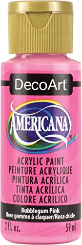 DecoArt Americana 2 oz Mehrzweck-Acrylfarbe, 59 ml, Bubblegum Pink von DecoArt