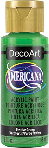 DecoArt Americana 2 oz Mehrzweck-Acrylfarbe, 59 ml, Festive Grün DecoArt Americana 2 oz Mehrzweck-Acrylfarbe, 59 ml, Festive Grün von DecoArt