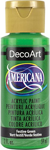 DecoArt Americana 2 oz Mehrzweck-Acrylfarbe, 59 ml, Festive Grün von DecoArt