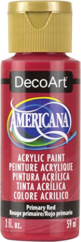 DecoArt Americana 2 oz Mehrzweck-Acrylfarbe, 59 ml, Primary Rot von DecoArt