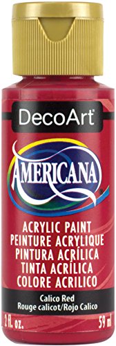 DecoArt Americana Mehrzweck-Acrylfarbe, 59 ml, Calico Rot von DecoArt