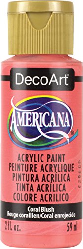 DecoArt Americana Mehrzweck-Acrylfarbe, 59 ml, Coral Blush von DecoArt