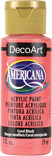 DecoArt Americana Mehrzweck-Acrylfarbe, 59 ml, Coral Blush DecoArt Americana Mehrzweck-Acrylfarbe, 59 ml, Coral Blush von DecoArt