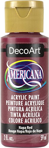 DecoArt Americana Mehrzweck-Acrylfarbe, 59 ml, Napa Rot von DecoArt