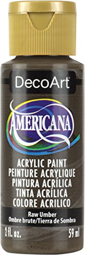 DecoArt Americana Mehrzweck-Acrylfarbe, 59 ml, Raw Umber von DecoArt