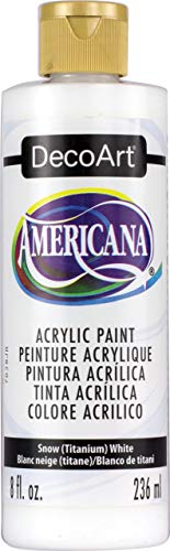 DecoArt Americana Mehrzweck-Acrylfarbe, 59 ml, Snow Titanium Weiß von DecoArt