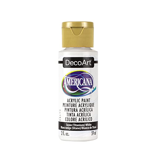 DecoArt Americana Mehrzweck-Acrylfarbe, 59 ml, Snow Titanium Weiß von DecoArt