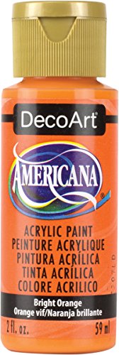 DecoArt Americana Mehrzweck-Acrylfarbe, 59 ml, helles Orange von DecoArt