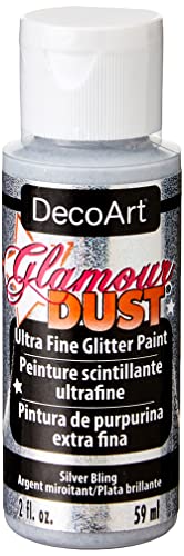 DecoArt USA Produkt - Glamour Staub Glitter Paint 2 Unzen-Silber-Bling DecoArt USA Produkt - Glamour Staub Glitter Paint 2 Unzen-Silber-Bling von DecoArt