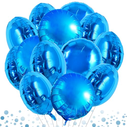 DecoGlee 30 Stück 45,7 cm große, blaue, runde Folienballons, großer blauer Kreis, Helium-Mylar-Ballons für Geburtstag, Hochzeit, Babyparty, Jahrestag, Verlobung, Party, Dekorationen DecoGlee 30 Stück 45,7 cm große, blaue, runde Folienballons, großer blauer Kreis, Helium-Mylar-Ballons für Geburtstag, Hochzeit, Babyparty, Jahrestag, Verlobung, Party, Dekorationen von DecoGlee