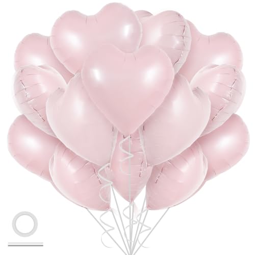 DecoGlee 30 Stück 45,7 cm große Babyrosa Herzballons in Herzform, Folienballons aus Mylar, Dekoration für Geburtstag, Valentinstag, Hochzeit, Brautparty, Jahrestag, Verlobung, Partyzubehör DecoGlee 30 Stück 45,7 cm große Babyrosa Herzballons in Herzform, Folienballons aus Mylar, Dekoration für Geburtstag, Valentinstag, Hochzeit, Brautparty, Jahrestag, Verlobung, Partyzubehör von DecoGlee