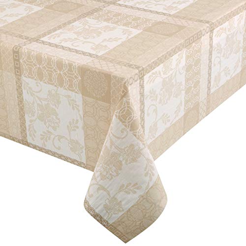 100% Baumwolle Meterware Tischdecke Stofftischdecke Breite und Länge wählbar Torino Jacquard Beige 130 x 350 cm Eckig Lotus Effekt 100% Baumwolle Meterware Tischdecke Stofftischdecke Breite und Länge wählbar Torino Jacquard Beige 130 x 350 cm Eckig Lotus Effekt von DecoHomeTextil Heimtextilmanufaktur