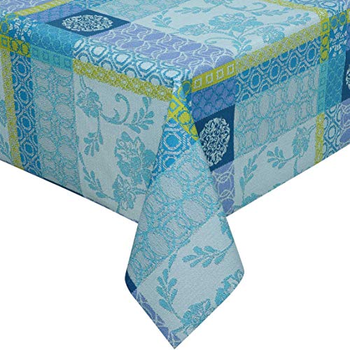 100% Baumwolle Meterware Tischdecke Stofftischdecke Breite und Länge wählbar Torino Jacquard Blau Grün 110 x 210 cm Eckig Lotus Effekt 100% Baumwolle Meterware Tischdecke Stofftischdecke Breite und Länge wählbar Torino Jacquard Blau Grün 110 x 210 cm Eckig Lotus Effekt von DecoHomeTextil Heimtextilmanufaktur