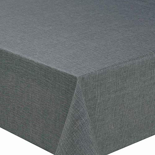 PEY Meterware Stoff Tischdecke Leinenstruktur Lotus Effekt Abwaschbar Anthrazit Grau An Breite & Länge wählbar 120 x 190 cm PEY Meterware Stoff Tischdecke Leinenstruktur Lotus Effekt Abwaschbar Anthrazit Grau An Breite & Länge wählbar 120 x 190 cm von DecoHomeTextil Heimtextilmanufaktur