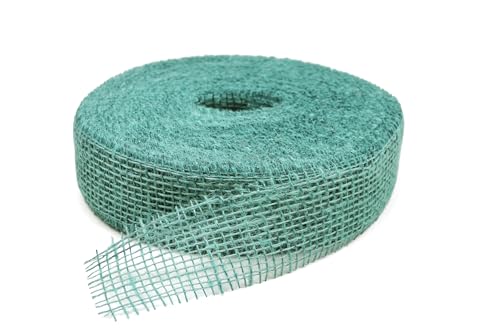 SIZO® Deco Jute Eco Friendly Dekorationsband Geschenkband 5 cm x 40 Meter Salbeigrün Dekoration Dekor Dekoband von DecoHomeTextil Heimtextilmanufaktur