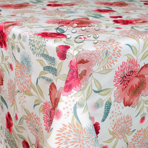 Tischdecke 100% Polyester mit Overlock Rand Floraler Traum Rechteckig 90 x 110 cm mit Lotus-Effekt Tischwäsche Tischdecke 100% Polyester mit Overlock Rand Floraler Traum Rechteckig 90 x 110 cm mit Lotus-Effekt Tischwäsche von DecoHomeTextil Heimtextilmanufaktur