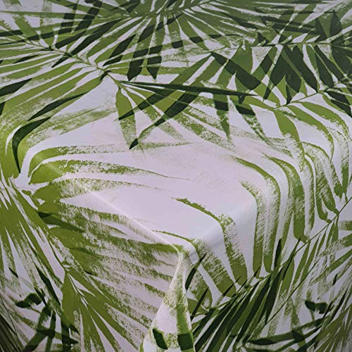 Wachstuch Wachstischdecke Tischdecke Breite und Länge wählbar Bambus Rio Grün 110 x 360 cm Eckig abwaschbar Gartentischdecke von DecoHomeTextil Heimtextilmanufaktur