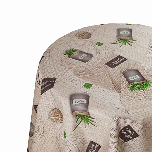Wachstuch Wachstischdecke Tischdecke Gartentischdecke Farbe und Größe wählbar Welcome Home Rattan Rund 80 cm abwaschbare Wachstuchtischdecke Wachstuch Wachstischdecke Tischdecke Gartentischdecke Farbe und Größe wählbar Welcome Home Rattan Rund 80 cm abwaschbare Wachstuchtischdecke von DecoHomeTextil Heimtextilmanufaktur