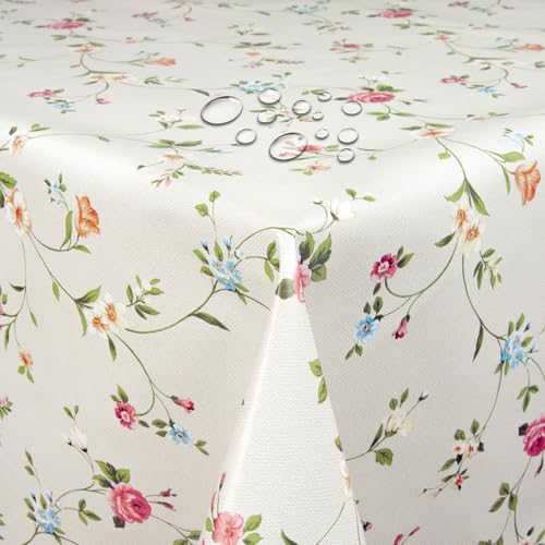 Wachstuch Wachstischdecke Tischdecke Gartentischdecke Größe wählbar Blumen Beige 110 x 270 cm Eckig abwaschbar Wachstuch Wachstischdecke Tischdecke Gartentischdecke Größe wählbar Blumen Beige 110 x 270 cm Eckig abwaschbar von DecoHomeTextil Heimtextilmanufaktur