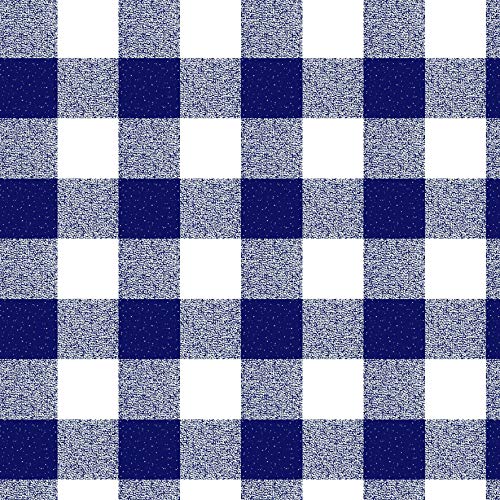 Wachstuch Wachstischdecke Tischdecke Gartentischdecke Klassik Kariert Blau Breite & Länge wählbar 120 x 380 cm Eckig abwaschbar von DecoHomeTextil Heimtextilmanufaktur