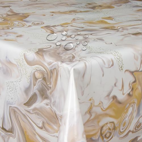 Wachstuch Wachstischdecke Tischdecke Ocean Orange Rechteckig 80 x 100 cm abwischbar von DecoHomeTextil Heimtextilmanufaktur