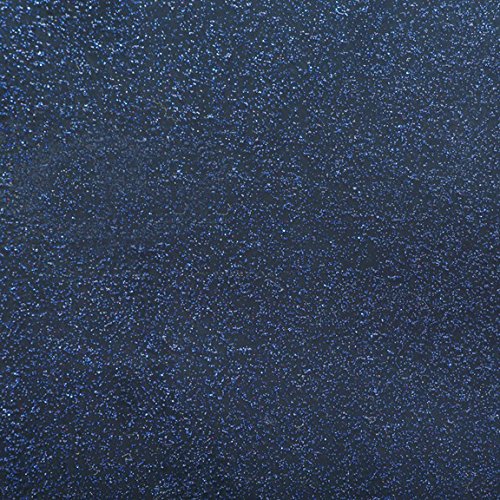 Folie Transparent 0,22mm Glitter Glitzer Blau Breite & Länge wählbar abwaschbare Tischdecke Schutzfolie Eckig 100 x 100 cm von DecoHometextil