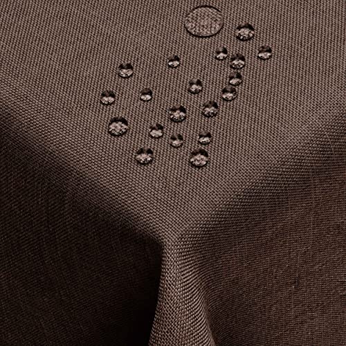 DecoHomeTextil Leinen Optik Farbe Größe wählbar - Eckig 110 x 140 BZW.140x110 BZW. 110x140 cm Dunkelbraun mit Lotus Effekt Tischdecke mit Fleckschutz Dunkelbraun TD Eckig DecoHomeTextil Leinen Optik Farbe Größe wählbar - Eckig 110 x 140 BZW.140x110 BZW. 110x140 cm Dunkelbraun mit Lotus Effekt Tischdecke mit Fleckschutz Dunkelbraun TD Eckig von DecoHomeTextil Heimtextilmanufaktur