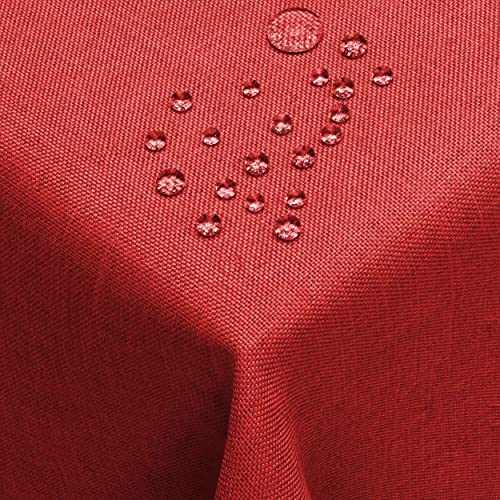 DecoHomeTextil Leinen Optik Farbe Größe wählbar - Eckig 130 x 160 BZW.160x130 BZW. 130x160 cm Dunkelrot mit Lotus Effekt Tischdecke mit Fleckschutz Dunkelrot TD Eckig DecoHomeTextil Leinen Optik Farbe Größe wählbar - Eckig 130 x 160 BZW.160x130 BZW. 130x160 cm Dunkelrot mit Lotus Effekt Tischdecke mit Fleckschutz Dunkelrot TD Eckig von DecoHomeTextil Heimtextilmanufaktur
