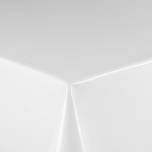 Lackfolie Folie Tischdecke 0,15 mm Breite & Länge wählbar Weiß 120 x 120 cm Eckig abwaschbar Bastelfolie von DecoHomeTextil