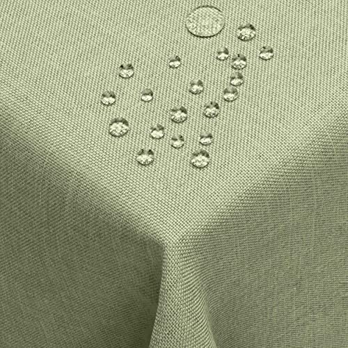 Leinen Optik Tischdecke Tischtuch Tafeldecke Leinendecke Abwaschbar Wasserabweisend Eckig 135 x 200 cm Hellgrün/Grün Fleckschutz Pflegeleicht mit Saumrand Leinentuch Leinen Optik Tischdecke Tischtuch Tafeldecke Leinendecke Abwaschbar Wasserabweisend Eckig 135 x 200 cm Hellgrün/Grün Fleckschutz Pflegeleicht mit Saumrand Leinentuch von DecoHomeTextil Heimtextilmanufaktur