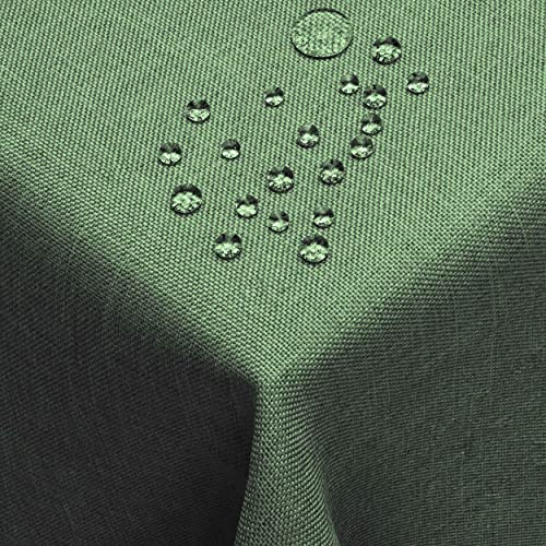 Leinen Optik Tischdecke Tischtuch Tafeldecke Leinendecke Abwaschbar Wasserabweisend Eckig 160 x 160 cm Dunkelgrün/Grün Fleckschutz Pflegeleicht mit Saumrand Leinentuch Leinen Optik Tischdecke Tischtuch Tafeldecke Leinendecke Abwaschbar Wasserabweisend Eckig 160 x 160 cm Dunkelgrün/Grün Fleckschutz Pflegeleicht mit Saumrand Leinentuch von DecoHomeTextil Heimtextilmanufaktur
