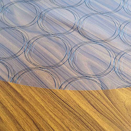 Transparente Folie Tischdecke Tischfolie Schutzfolie mit Muster Kreis Paradiso Oval ca. 140 x 200 cm abwaschbar von DecoHomeTextil