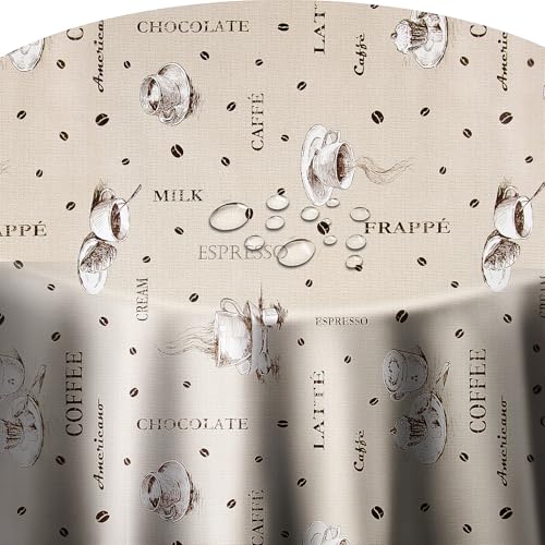 Wachstuch Tischdecke RUND OVAL Farbe & Größe wählbar Kaffee Robust Beige 130 x 280 cm Oval abwaschbar Wachstuch Tischdecke RUND OVAL Farbe & Größe wählbar Kaffee Robust Beige 130 x 280 cm Oval abwaschbar von DecoHomeTextil Heimtextilmanufaktur
