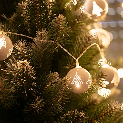 DecoKing 10er LED Lichterkette mit Timer warmes Weiß Girlande Weihnachtsdeko Tannenbaum Taime von DecoKing