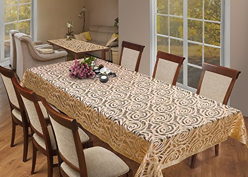 DecoKing 60 x 120 cm Tischdecke Tischtuch Tischläufer klassisch elegant rechteckig beige von DecoKing