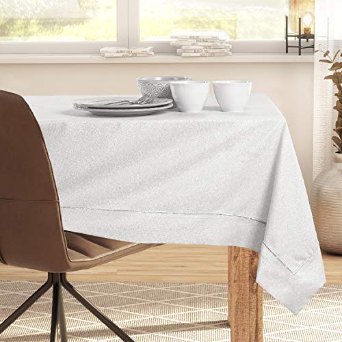 DecoKing Tischdecke 140x240 cm mit Briefecke und Borte Baumwolle Lein mit Glitzerfäden Creme Sparkle DecoKing Tischdecke 140x240 cm mit Briefecke und Borte Baumwolle Lein mit Glitzerfäden Creme Sparkle von DecoKing