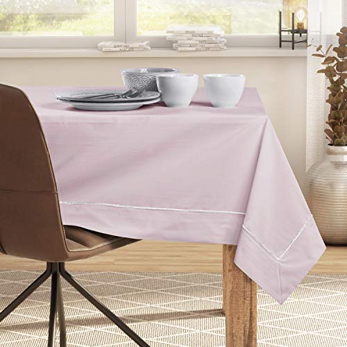 DecoKing Tischdecke 140x280 cm mit Briefecke und Borte Baumwolle Glatt Puderrosa Pure DecoKing Tischdecke 140x280 cm mit Briefecke und Borte Baumwolle Glatt Puderrosa Pure von DecoKing