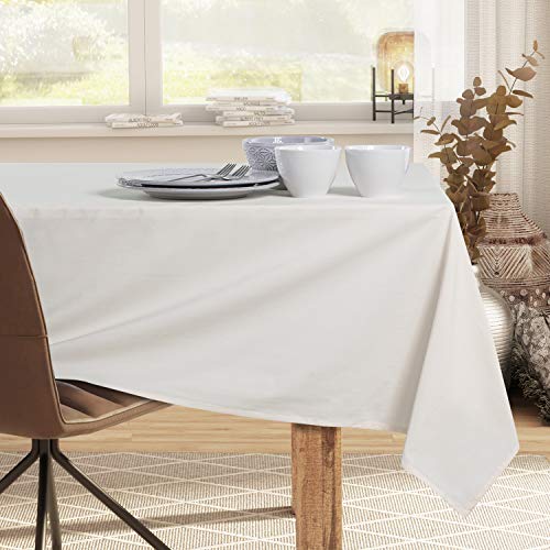 DecoKing Tischdecke oval 140x180 cm Baumwolle Glatt Creme Pure DecoKing Tischdecke oval 140x180 cm Baumwolle Glatt Creme Pure von DecoKing