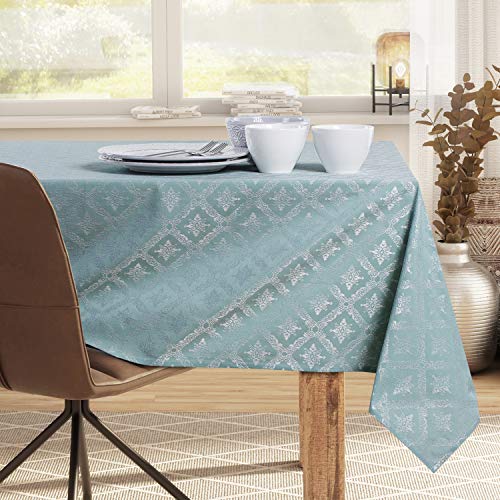DecoKing Tischdecke oval 150x300 cm Baumwolle Barock Minze Maya DecoKing Tischdecke oval 150x300 cm Baumwolle Barock Minze Maya von DecoKing