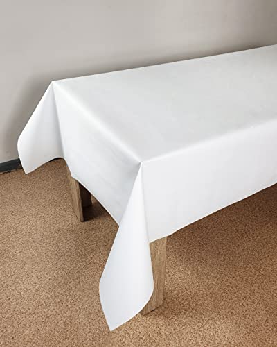 DecoMeister Wachstuch Tischdecke Tischbelag Tischabdeckung abwaschbar Tischtuch Tischfolie Tischplattenschutz Vinyl-Tischdecke Küche Esszimmer Küchentisch 140x160 cm Weiß DecoMeister Wachstuch Tischdecke Tischbelag Tischabdeckung abwaschbar Tischtuch Tischfolie Tischplattenschutz Vinyl-Tischdecke Küche Esszimmer Küchentisch 140x160 cm Weiß von DecoMeister