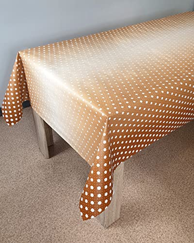 DecoMeister Wachstuch Tischdecke Tischbelag Tischabdeckung abwaschbar Tischtuch Tischfolie Tischplattenschutz Vinyl-Tischdecke Küche Esszimmer Küchentisch 140x130 cm Ombre Braun von DecoMeister