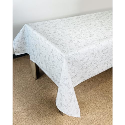 DecoMeister Wachstuch Tischdecke Tischbelag Tischabdeckung abwaschbar Tischtuch Tischfolie Tischplattenschutz Vinyl-Tischdecke Küche Esszimmer Küchentisch 140x220 cm Graue Zweige von DecoMeister