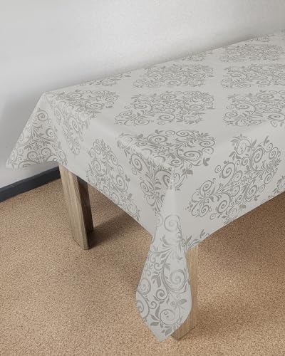 DecoMeister Wachstuch Tischdecke Tischbelag Tischabdeckung abwaschbar Tischtuch Tischfolie Tischplattenschutz Vinyl-Tischdecke Küche Esszimmer Küchentisch 140x280 cm Ornament Hell DecoMeister Wachstuch Tischdecke Tischbelag Tischabdeckung abwaschbar Tischtuch Tischfolie Tischplattenschutz Vinyl-Tischdecke Küche Esszimmer Küchentisch 140x280 cm Ornament Hell von DecoMeister