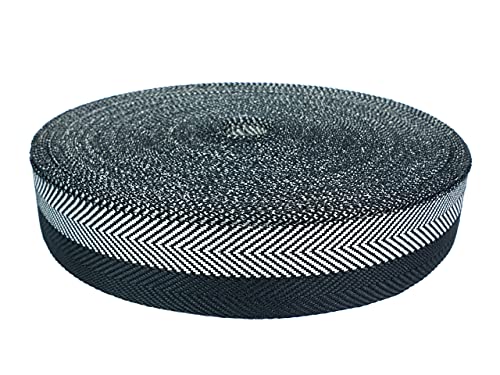 Teppicheinfassband Abschlussband Einfassband Klebeband zum Aufbügeln Klebe Saumband Fischgrätmuster Zweifarbig Teppich Polstermöbel Autopolsterung 40mm Breite x 2000cm Schwarz - Grau Teppicheinfassband Abschlussband Einfassband Klebeband zum Aufbügeln Klebe Saumband Fischgrätmuster Zweifarbig Teppich Polstermöbel Autopolsterung 40mm Breite x 2000cm Schwarz - Grau von DecoMeister