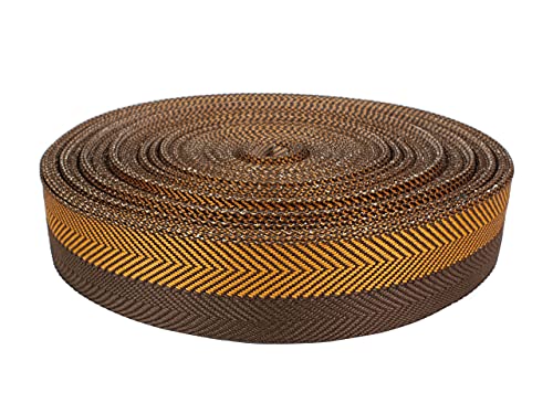 DecoMeister Teppicheinfassband Abschlussband Einfassband Klebeband zum Aufbügeln Klebe Saumband Fischgrätmuster Zweifarbig Teppich Polstermöbel Autopolsterung 4cm Breite x 4000cm Länge Orange - Braun DecoMeister Teppicheinfassband Abschlussband Einfassband Klebeband zum Aufbügeln Klebe Saumband Fischgrätmuster Zweifarbig Teppich Polstermöbel Autopolsterung 4cm Breite x 4000cm Länge Orange - Braun von DecoMeister